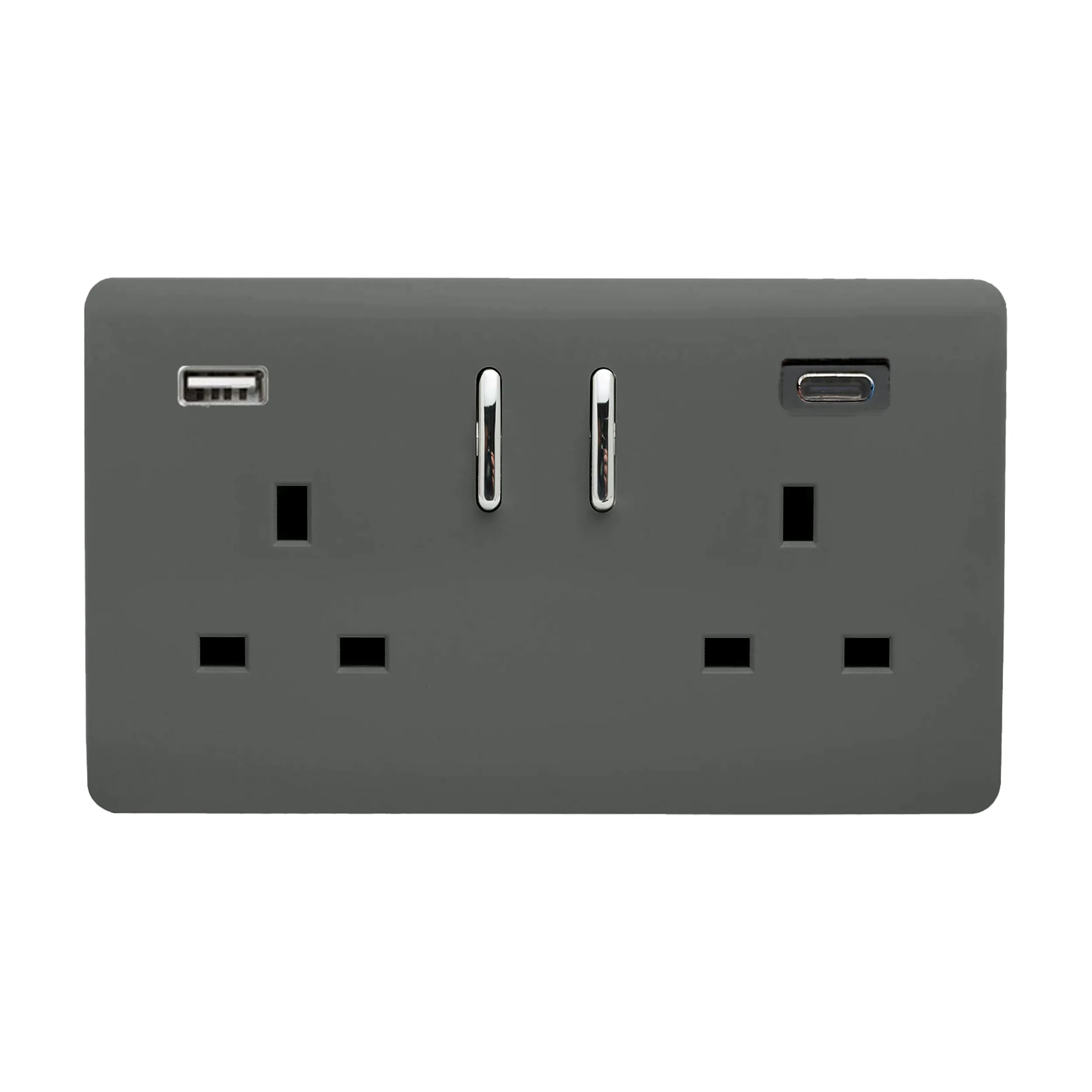 Charcoal Wiring Accessories Trendi Decorative Screwless